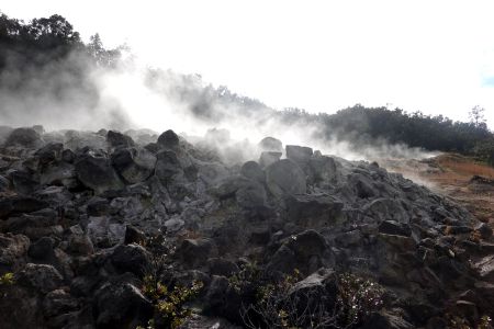 Kilauea - kouřící fumaroly